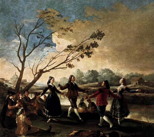 Dance of the Majos at the Banks of Manzanares, Francisco de goya y Lucientes